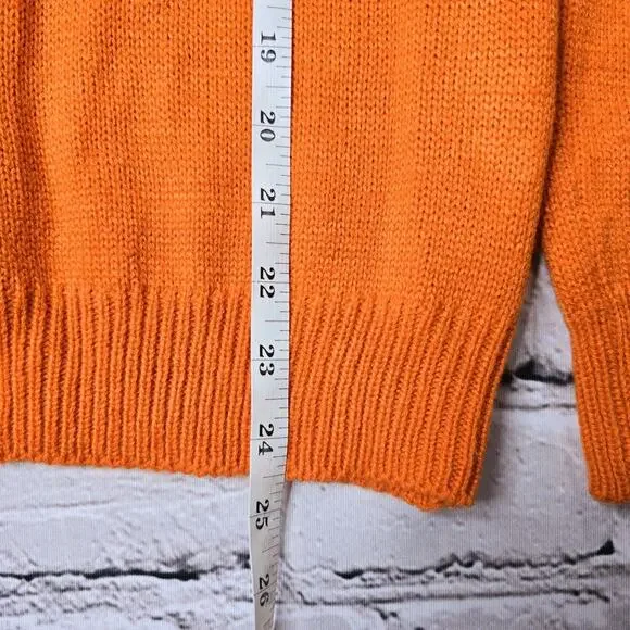 Halloween Poof Skeleton Witch Sequin Long Sleeve Crew Neck Knit Sweater Small - Picture 9 of 10